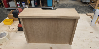 Étagère avec tiroirs en chêne massif 