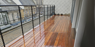Terrasse en bois exotique en Normandie